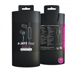 a-JAYS Four - Voice Optimised Speakers with iPhone Remote and Mic in Black